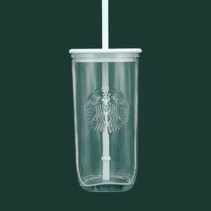 mint spring Starbucks recycled 2023 triangle shaped glass